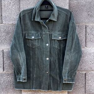Vtg Green Windsor Corduroy Shacket Medium